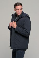 Μπλε ανδρικό μπουφάν τύπου τζάκετ - regular fit