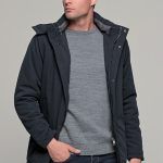 Μπλε ανδρικό μπουφάν τύπου τζάκετ - regular fit