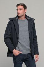 Μπλε ανδρικό μπουφάν τύπου τζάκετ - regular fit