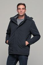 Μπλε ανδρικό μπουφάν τύπου τζάκετ - regular fit