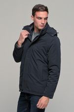 Μπλε ανδρικό μπουφάν τύπου τζάκετ - regular fit