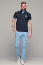 Καλοκαιρινό Ανδρικό Chino Παντελόνι MASSARO Σιελ- Slim fit - Image 6