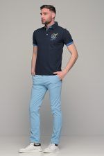 Καλοκαιρινό Ανδρικό Chino Παντελόνι MASSARO Σιελ- Slim fit - Image 7