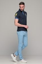 Καλοκαιρινό Ανδρικό Chino Παντελόνι MASSARO Σιελ- Slim fit - Image 8