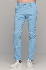 Καλοκαιρινό Ανδρικό Chino Παντελόνι MASSARO Σιελ- Slim fit
