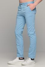 Καλοκαιρινό Ανδρικό Chino Παντελόνι MASSARO Σιελ- Slim fit - Image 4