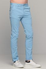 Καλοκαιρινό Ανδρικό Chino Παντελόνι MASSARO Σιελ- Slim fit - Image 3