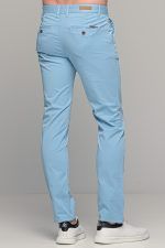 Καλοκαιρινό Ανδρικό Chino Παντελόνι MASSARO Σιελ- Slim fit - Image 5