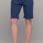 Ανδρική βερμούδα chino με ύφανση σε μπλε royal χρώμα
