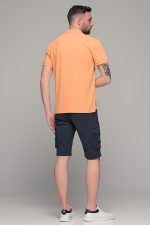 Ανδρική cargo βερμούδα massaro με τσέπες σε μπλε χρώμα - Image 8