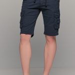 Ανδρική cargo βερμούδα massaro με τσέπες σε μπλε χρώμα