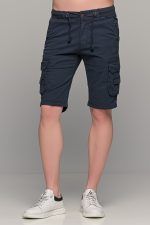 Ανδρική cargo βερμούδα massaro με τσέπες σε μπλε χρώμα