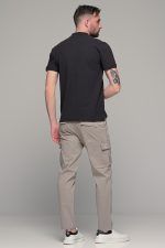 Μαύρο ανδρικό πόλο μπλουζάκι MASSARO με λευκή πατιλέτα - Regular fit - Image 7