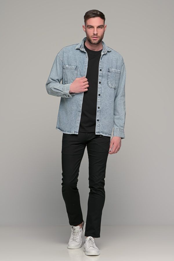 Καλοκαιρινό ανδρικό chino παντελόνι MASSARO μαύρο - Slim fit