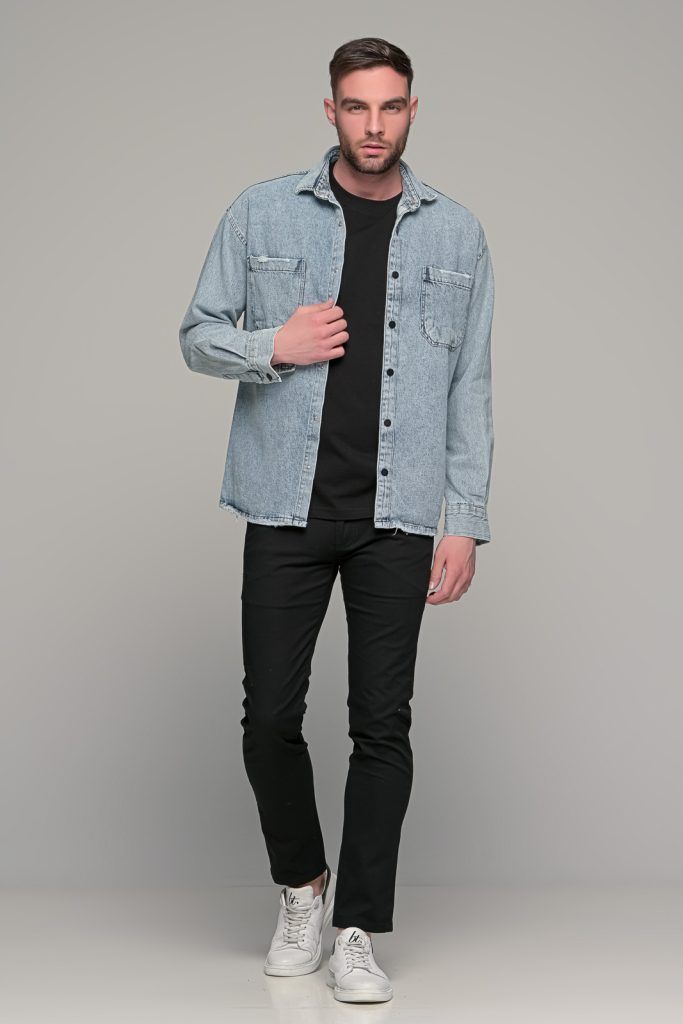 Καλοκαιρινό ανδρικό chino παντελόνι MASSARO μαύρο - Slim fit