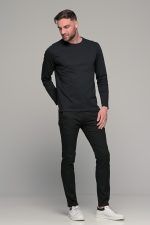 Καλοκαιρινό ανδρικό chino παντελόνι MASSARO μαύρο - Slim fit