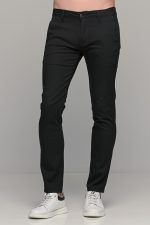Καλοκαιρινό ανδρικό chino παντελόνι MASSARO μαύρο - Slim fit