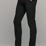 Καλοκαιρινό ανδρικό chino παντελόνι MASSARO μαύρο - Slim fit