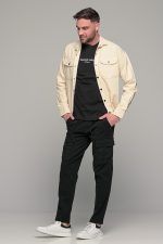 Oversized ανδρικό t-shirt μαύρο με στάμπα "Don't waste culture"