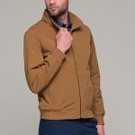 Αδιάβροχο μπεζ ανοιξιάτικο ανδρικό μπουφάν - Slim fit