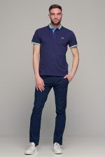 Καλοκαιρινό ανδρικό chino παντελόνι MASSARO μπλε - Slim fit