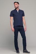 Καλοκαιρινό ανδρικό chino παντελόνι MASSARO μπλε - Slim fit