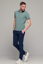 Καλοκαιρινό ανδρικό chino παντελόνι MASSARO μπλε - Slim fit