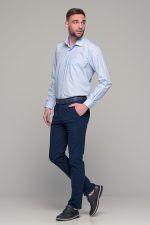 Θαλασσί Πουκάμισο PAPARAZZI με Τσεπάκι - Classic Fit - Image 7