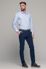 Θαλασσί Πουκάμισο PAPARAZZI με Τσεπάκι - Classic Fit - Image 8