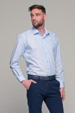 Θαλασσί Πουκάμισο PAPARAZZI με Τσεπάκι - Classic Fit