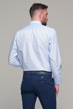 Θαλασσί Πουκάμισο PAPARAZZI με Τσεπάκι - Classic Fit - Image 5