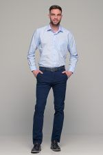 Θαλασσί Πουκάμισο PAPARAZZI με Τσεπάκι - Classic Fit - Image 6