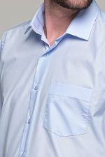 Θαλασσί Πουκάμισο PAPARAZZI με Τσεπάκι - Classic Fit - Image 2
