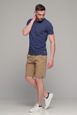 Μπλε ανδρικό κοντομάνικο T-SHIRT με πιτσιλιά