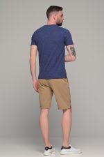 Μπλε ανδρικό κοντομάνικο T-SHIRT με πιτσιλιά