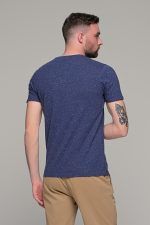 Μπλε ανδρικό κοντομάνικο T-SHIRT με πιτσιλιά