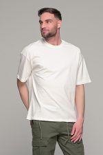 Oversized ανδρικό t-shirt λευκό - Image 4