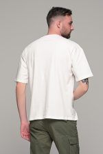 Oversized ανδρικό t-shirt λευκό - Image 6