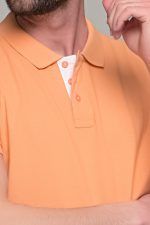 Πορτοκαλί ανδρικό πόλο μπλουζάκι MASSARO με λευκή πατιλέτα - Regular fit