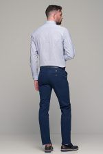 Ανοιχτό γαλάζιο ανδρικό πουκάμισο με print μικροσχέδιο – Slim Fit - Image 8