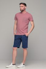 Ροζ ανδρικό κοντομάνικο T-SHIRT με πιτσιλιά - Image 8