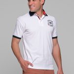 Λευκό ανδρικό πόλο μπλουζάκι MSR με κέντημα ΝΖ- Regular Fit