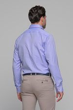 Μωβ Λιλά Oxford Πουκάμισο PAPARAZZI χωρίς Τσεπάκι - Slim Fit - Image 5