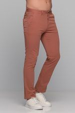 Καλοκαιρινό Ανδρικό Chino Παντελόνι MASSARO Κοραλί - Slim fit - Image 3