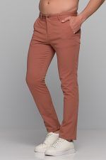 Καλοκαιρινό Ανδρικό Chino Παντελόνι MASSARO Κοραλί - Slim fit - Image 4