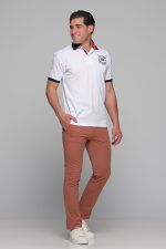 Καλοκαιρινό Ανδρικό Chino Παντελόνι MASSARO Κοραλί - Slim fit - Image 7