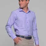 Μωβ Λιλά Πτι Καρό Πουκάμισο PAPARAZZI χωρίς Τσεπάκι - Slim Fit