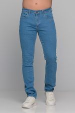 Καλοκαιρινό Ανδρικό Ανοιχτόχρωμο Τζιν Massaro Παντελόνι με Ελαστικό– Straight Fit