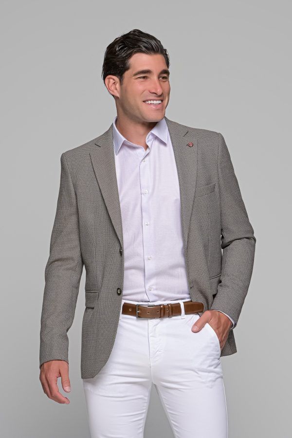Μπεζ άμμου ανδρικό σακάκι ΑΜ - slim fit