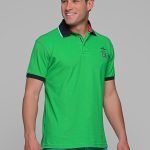 Πράσινο ανδρικό πόλο μπλουζάκι MSR με κέντημα ΝΖ- Regular Fit